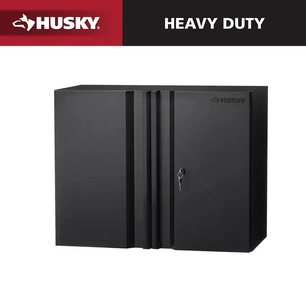 32 in. W x 21.5 in. H x 14 in. D Extra Wide Pre-assembled Welded 19-Gauge Steel 1-Piece Garage Storage System in Black - image 1