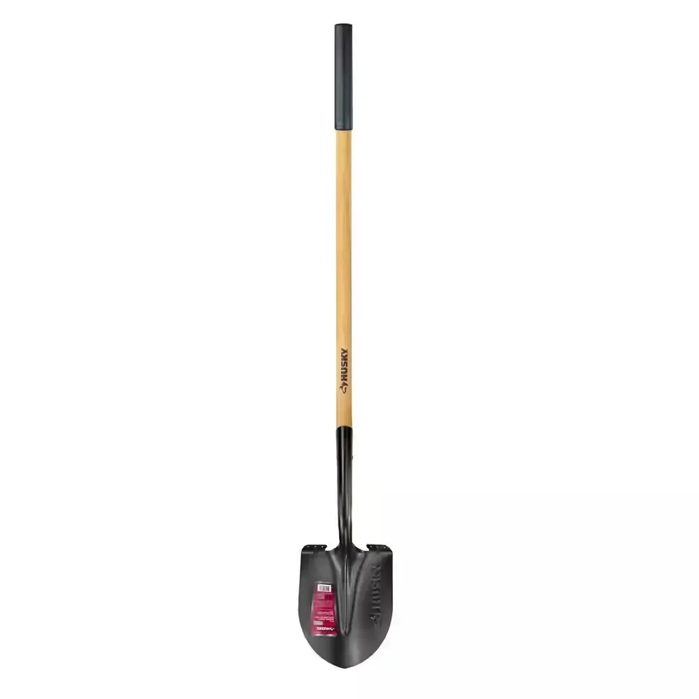 47 in. L Wood Handle Carbon Steel Digging Shovel with Grip - image 1