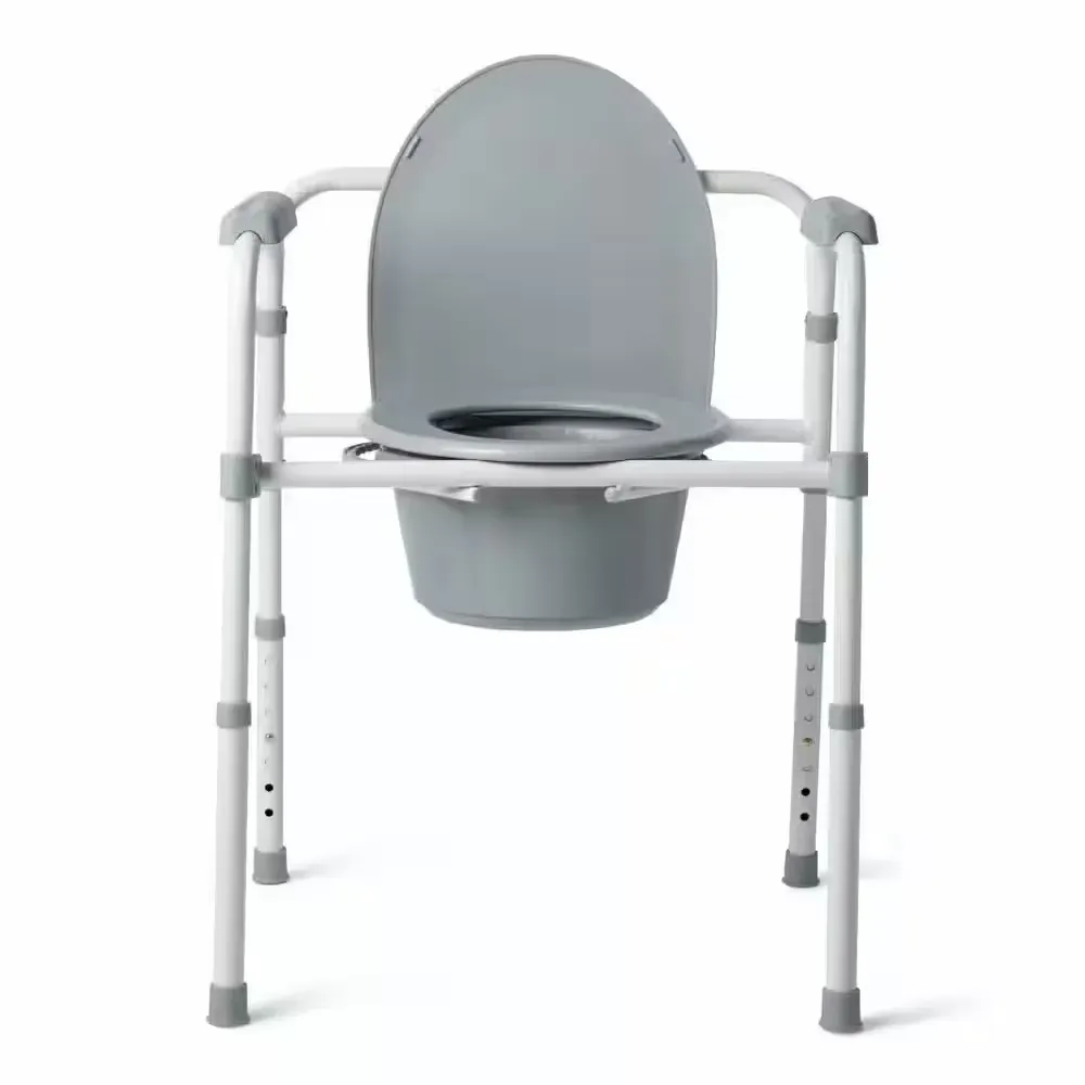 3-in-1 Steel Folding Bedside Commode Toilet Seat - image 1