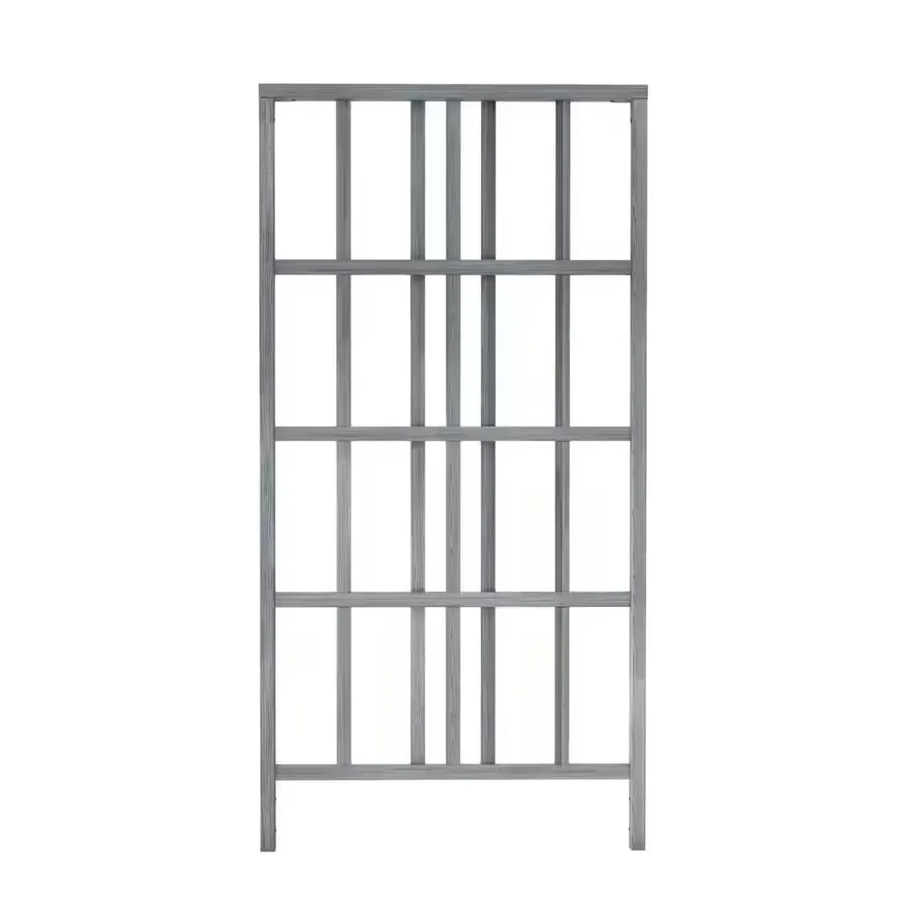 *** 5/5 box *** Urbana 39 in. L x 77 in. H Vinyl Modern Trellis, Slate Gray - image 1
