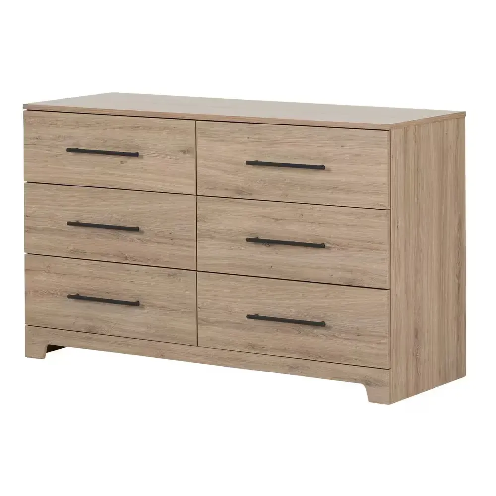 *** It is a different color.***  6-Drawer Rustic Oak Dresser - image 1