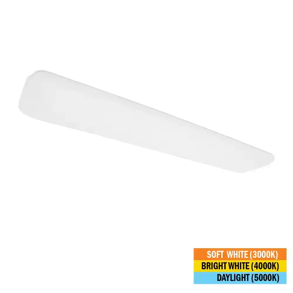 48 in. x 10 in. Classic White LED Flush Mount Closet Light 3200 Lumens 40-Watt Adjustable CCT Kitchen Light Dimmable - image 1