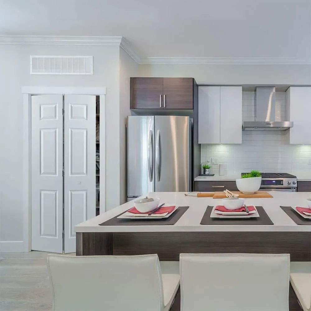 Masonite 36 in. x 80 in. 6 Panel Textured Primed Hollow Core Composite Bi-fold Interior Door - image 1