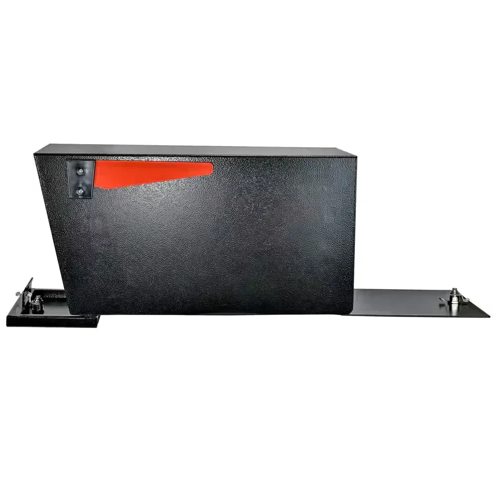 Street Safe Latitude Front/Rear Locking Black Post Mount Mailbox with High Security Reinforced Patented Locking System - image 1
