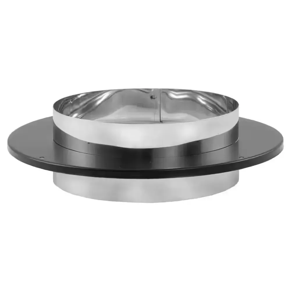 Model DVL Double Wall Stove Pipe 6in. Diameter Chimney Adapter with Trim, DB & DVL - image 1