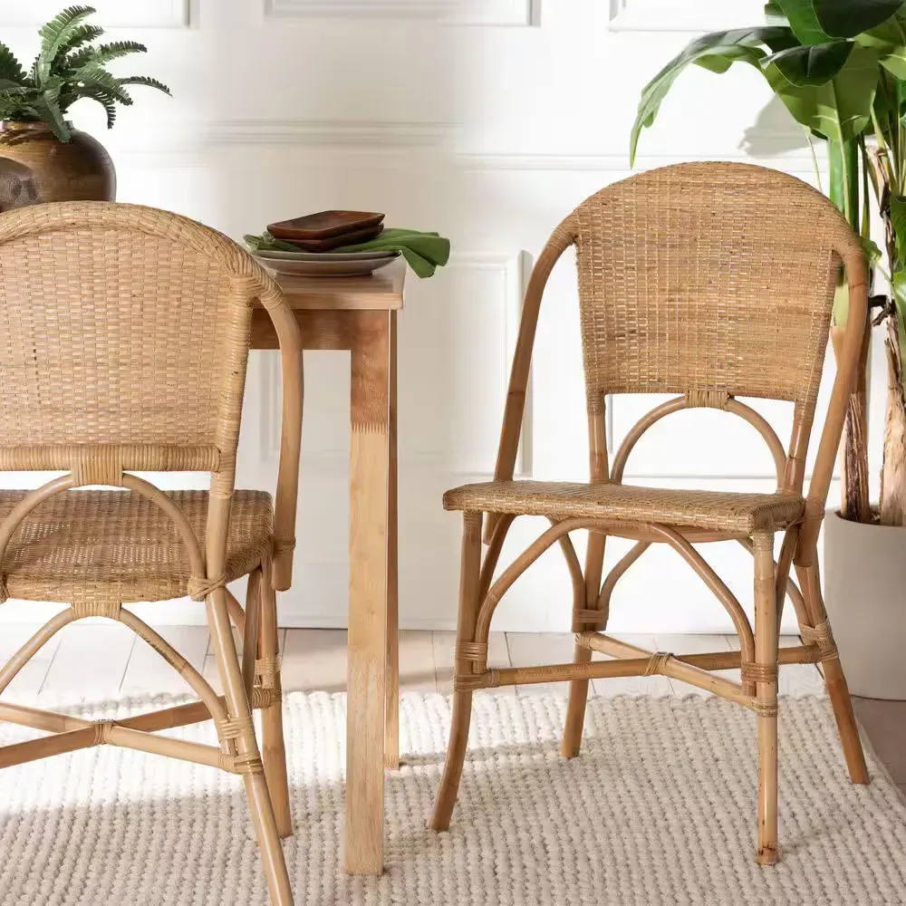 *** Set of 4 chairs***  Jaylyn Natural Rattan Dining Chair - image 1
