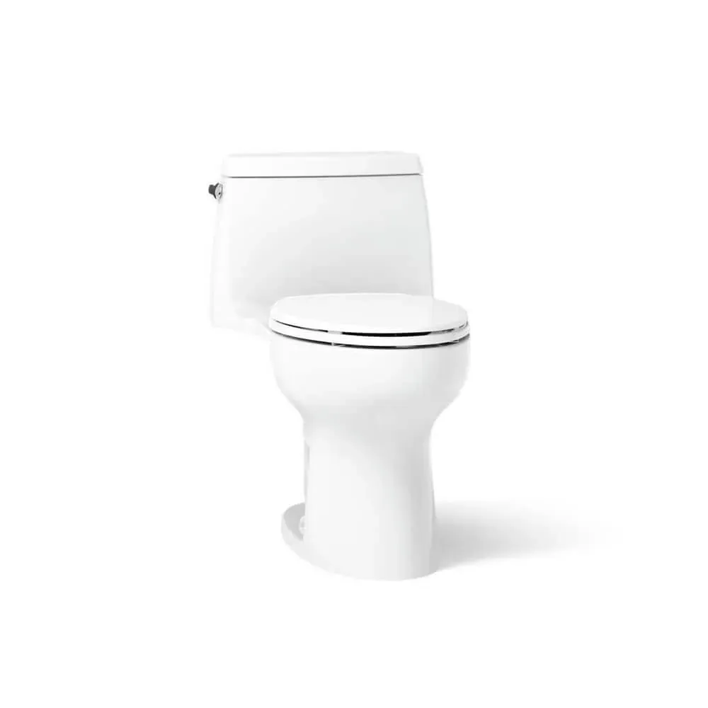 KOHLER Santa Rosa 12 in. Rough In 1-Piece 1.28 GFP Single Flush Elongated Chair Height Toilet in White with Soft Close Seat - image 1
