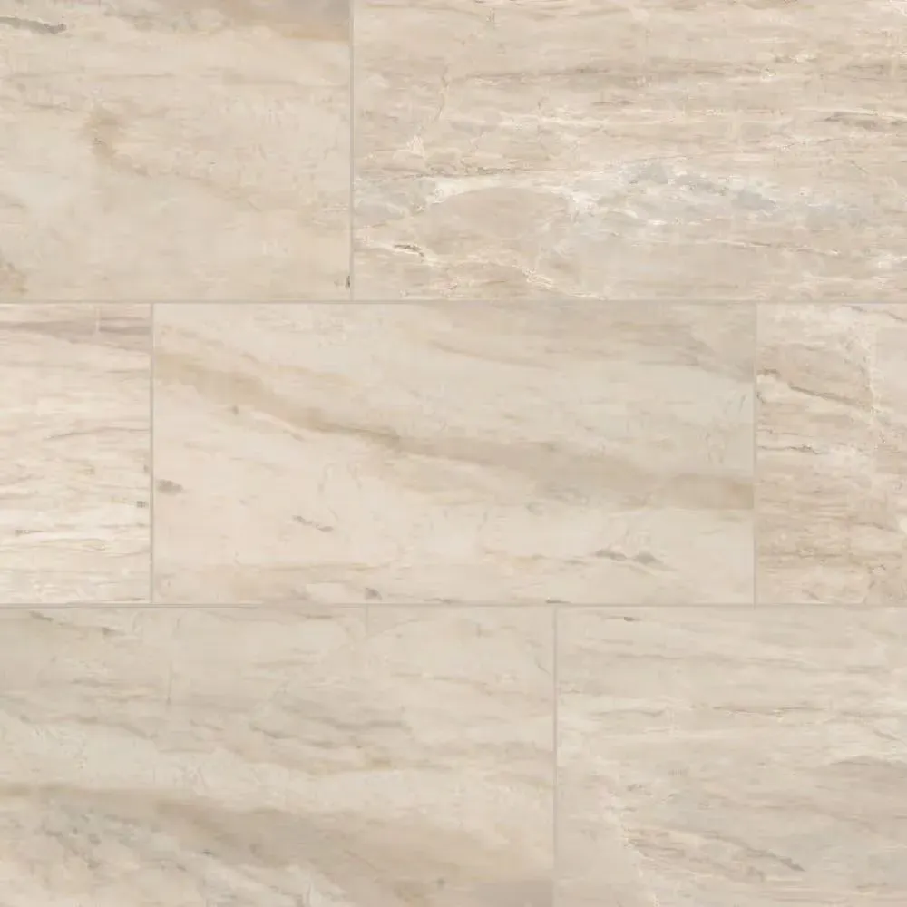 *** Case of 8 (130.8 sq. ft./Case)***  St. Clamont Ivory Marble 15 in. x 30 in. Glazed Porcelain Floor and Wall Tile (16.35 sq. ft./Case) - image 1