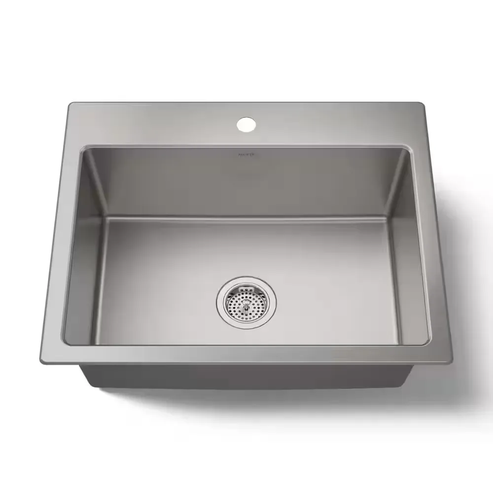 Cursiva Stainless Steel 27 in. Single Bowl Drop-In Kitchen Sink - image 1