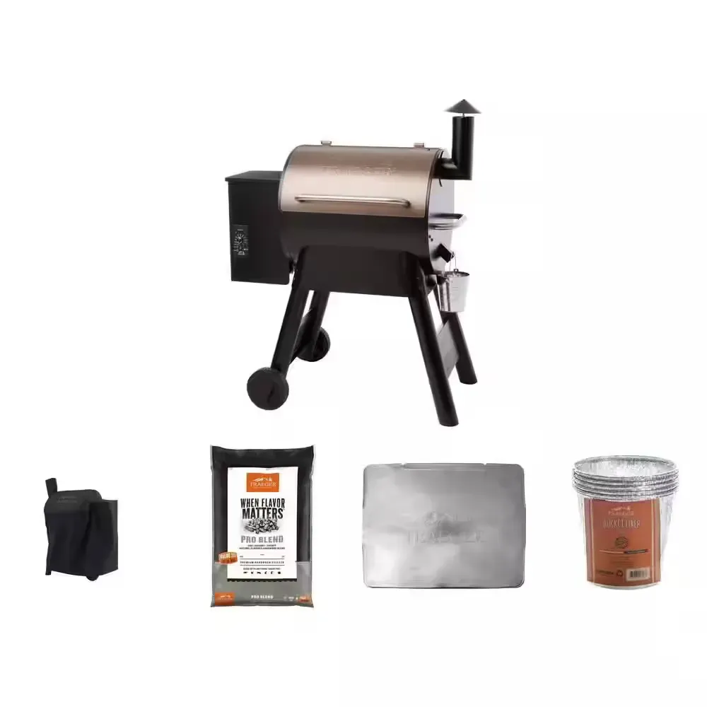 Pro 575/22 Grill Cover, Drip Tray Liners (5-Pack), Bucket Liners (5-Pack), Pro 22 Grill, and Pro Blend Pellets 30 lb Bag - image 1