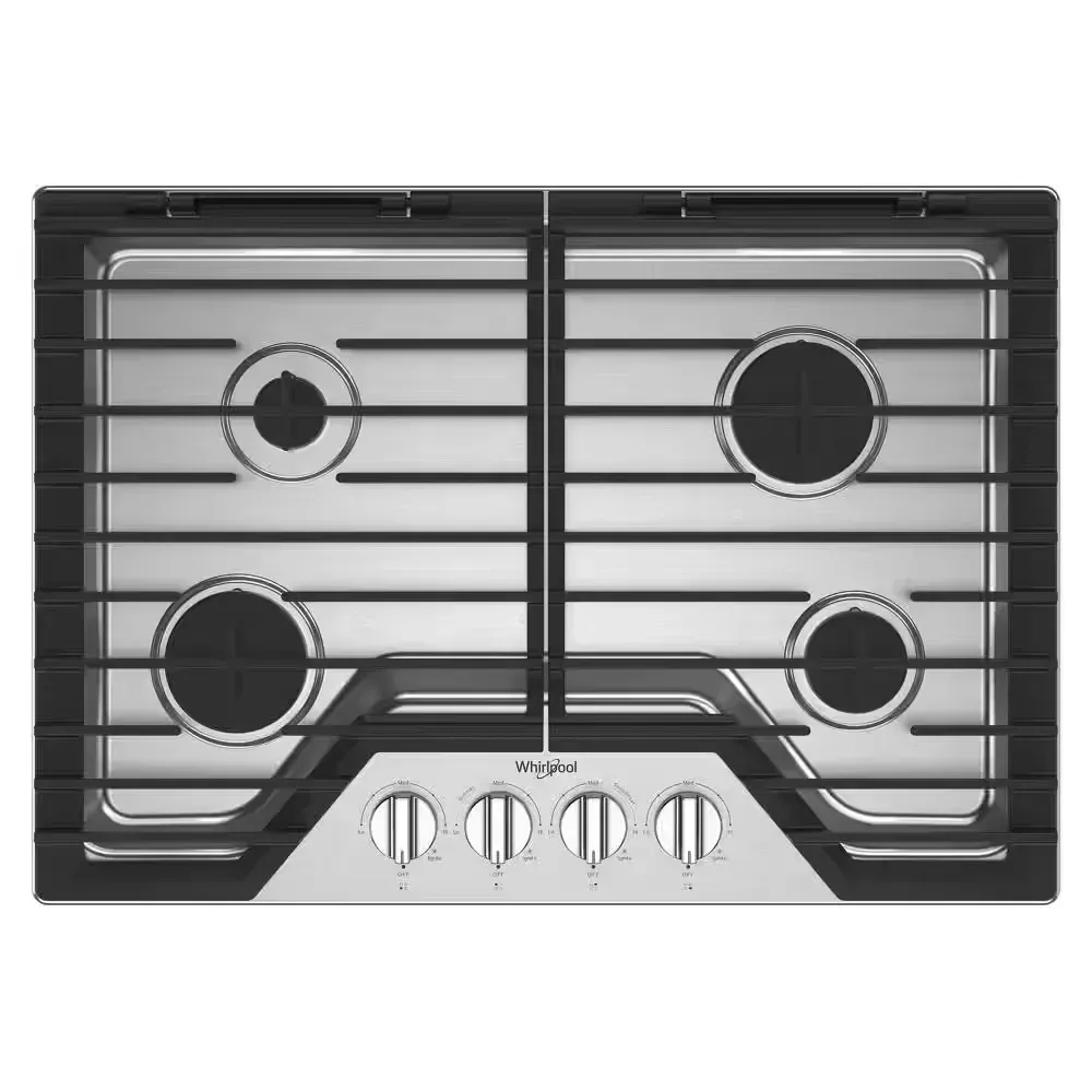 30 in. 4-Burners Recessed Gas Cooktop in Stainless Steel with SpeedHeat Burner - image 1