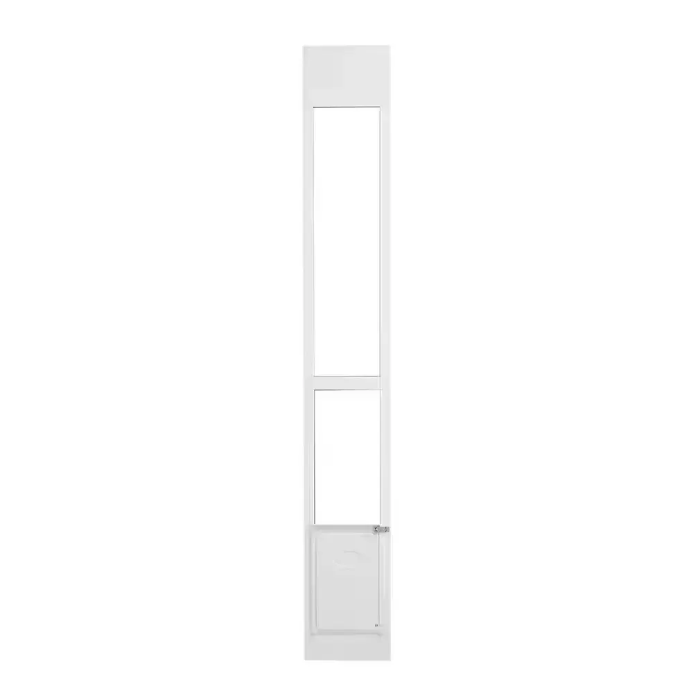 8.25 in. x 12.25 in. M White Pet and Dog Patio Door Insert for 76 in. to 81 in. Aluminum Sliding Glass Door - image 1