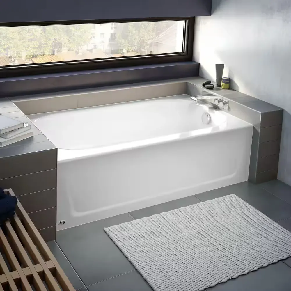 Maui 60 in. x 30 in. Alcove Soaking Bathtub with Right Drain in White - image 1
