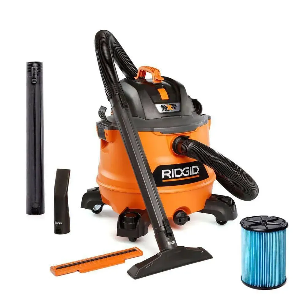 RIDGID 14 Gal. 6.0 Peak HP NXT Shop Vacuum Wet Dry Vac with Fine Dust Filter, Locking Hose, Wands and Attachments HD1400 - image 1