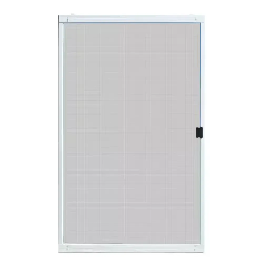Unique Home Designs 48 in. x 80 in. Adjustable Fit White Metal Steel Sliding Patio Screen Door - image 1