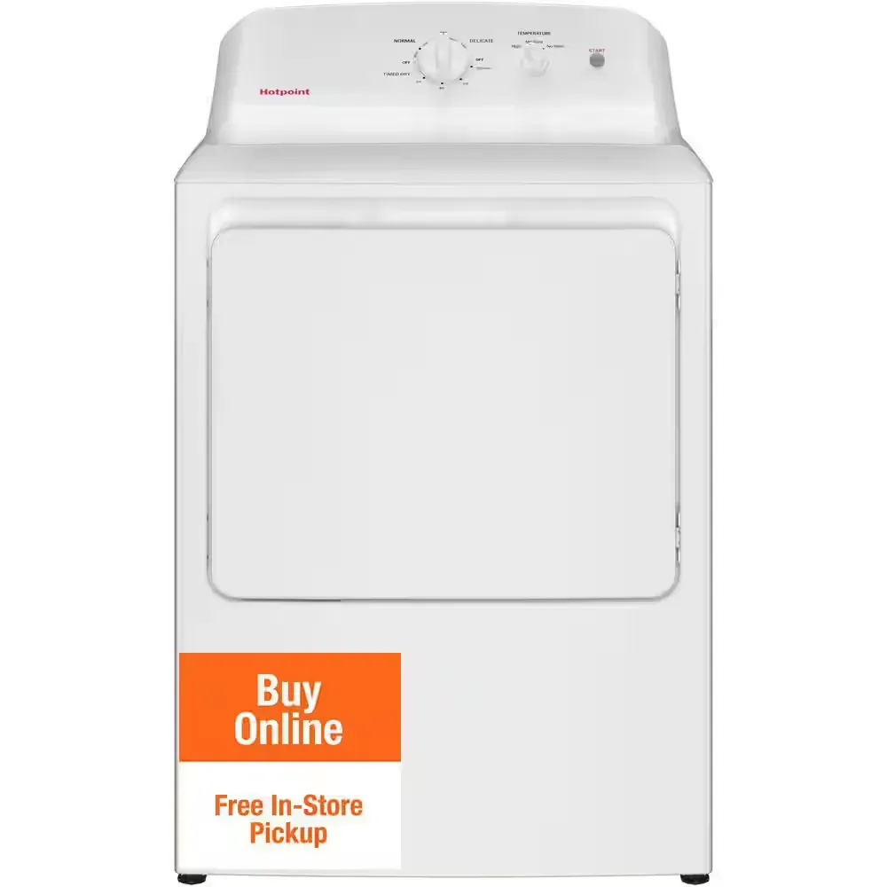 Hotpoint 6.2 cu. ft. vented Gas Dryer in White with Auto Dry - image 1