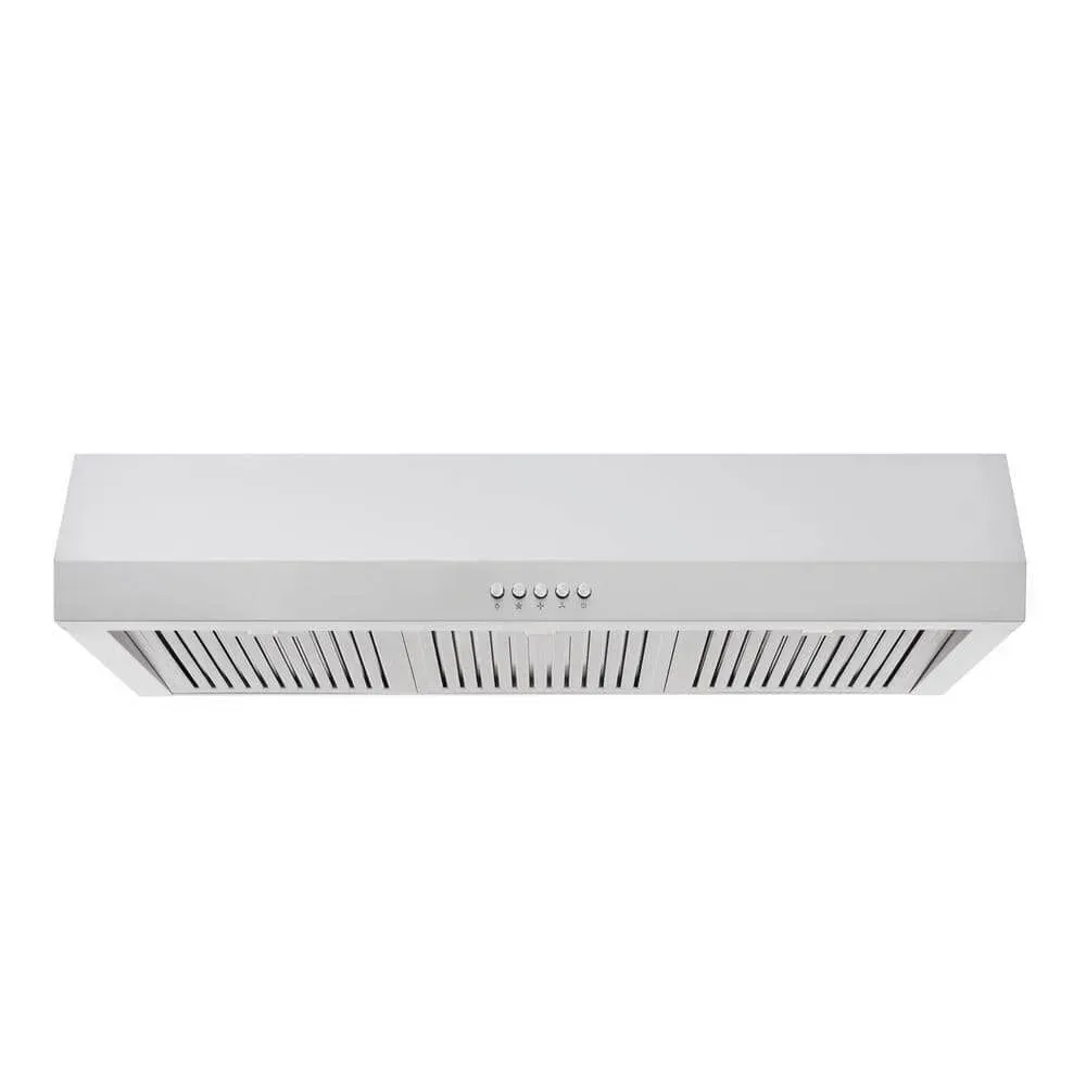 Vissani Sarela 36 in. W x 7 in. H 500CFM Convertible Under Cabinet Range Hood in Stainless Steel with LED Lights and Filter - image 1