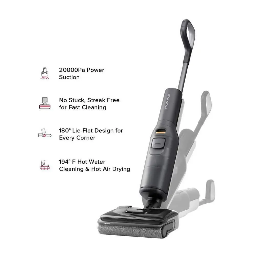 Roborock F25, Cordless Hard Floor Vacuum, Wet-Dry Cleaner, Self-Cleaning Technology with Voice Alerts in Black - image 1