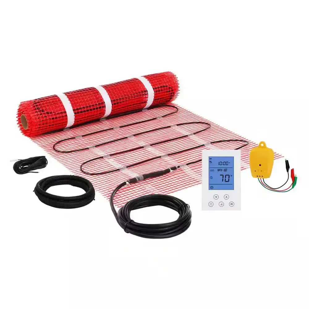Floor Heating Mat 20 Sq. ft Electric Radiant In-Floor Heated Warm System with Digital Floor Sensing Thermostat - image 1