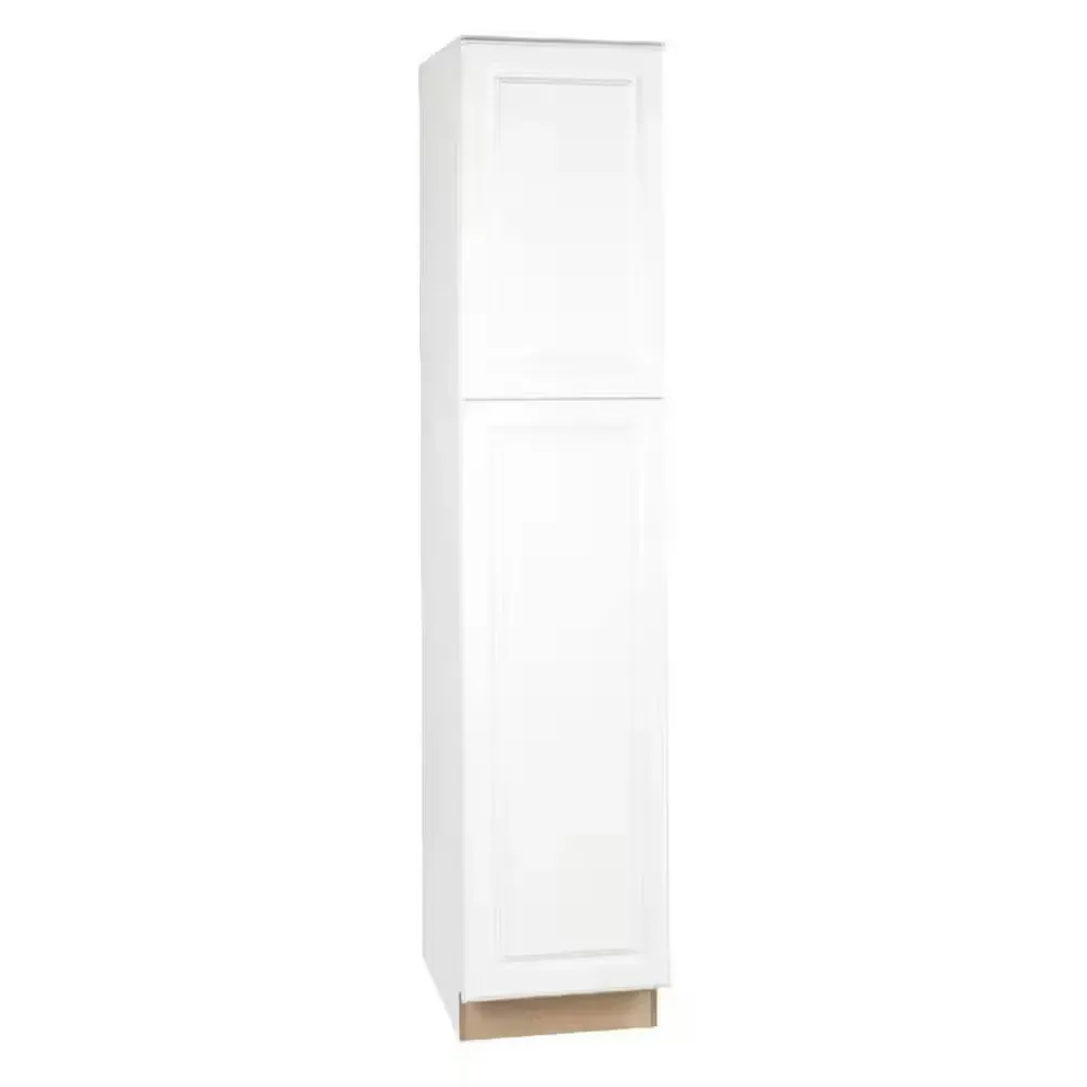 Hampton 18 in. W x 24 in. D x 84 in. H Assembled Pantry Kitchen Cabinet in Satin White - image 1
