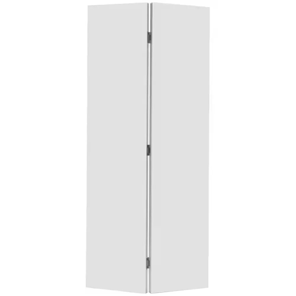 Masonite 36 in. x 80 in. No Panel Flush Hardboard Primed White Hollow-Core Smooth Composite Bi-fold Interior Door - image 1