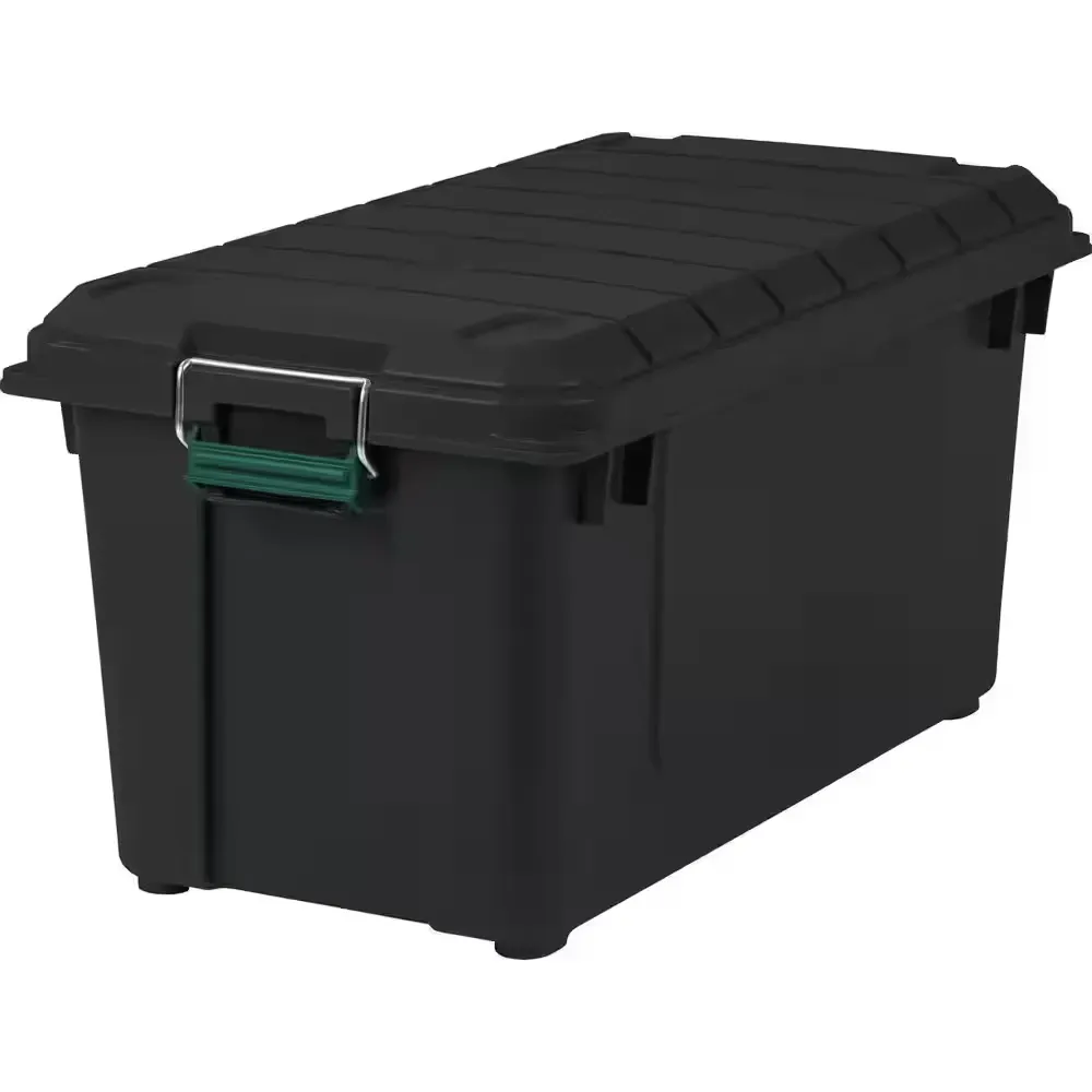 21 gal. Remington WeatherPro Store-It-All Storage Bin, Black - image 1
