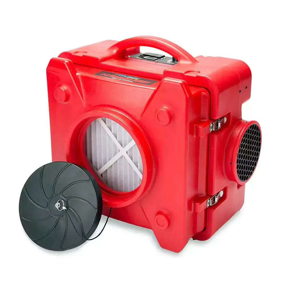 HEPA Air Scrubber Water Damage Restoration Equipment for Mold Air Purifier, Negative Machine Airbourne Cleaner, Red - image 1