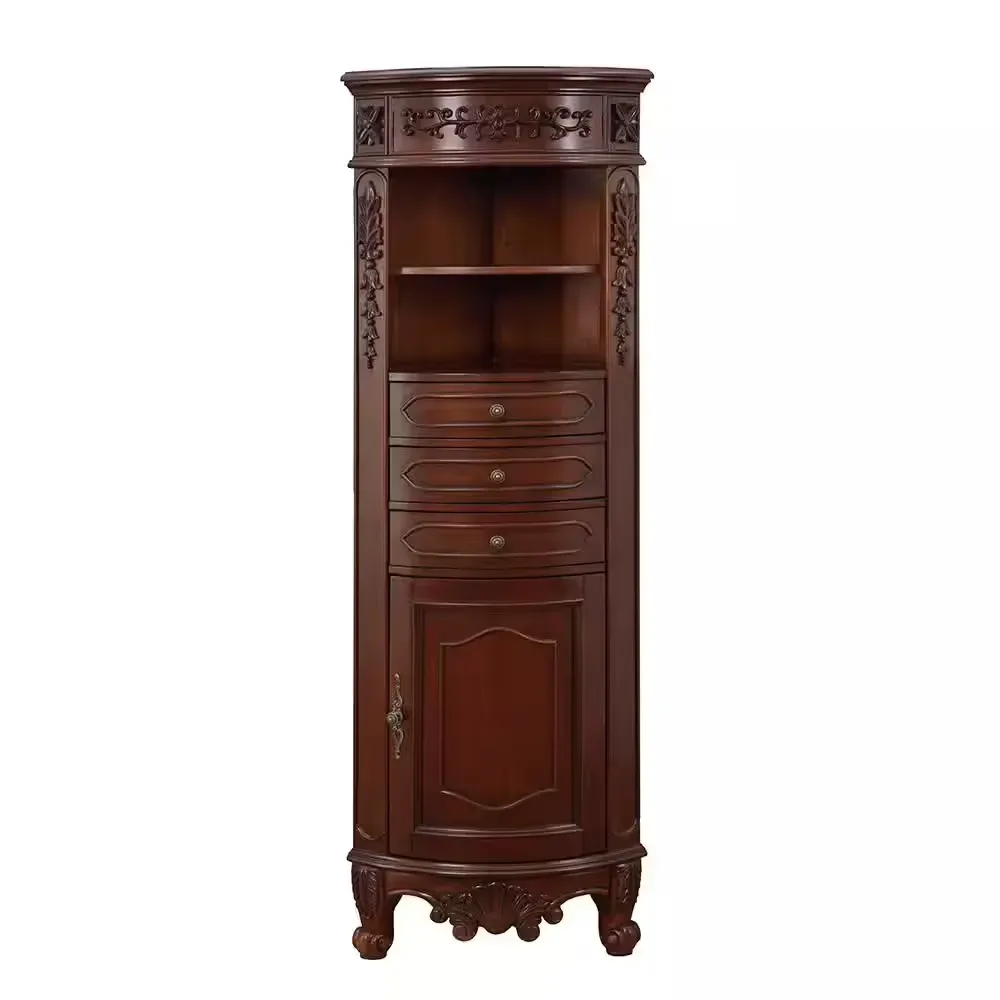 Winslow 22 in. W x 14 in. D x 68 in. H Brown Freestanding Linen Cabinet - image 1