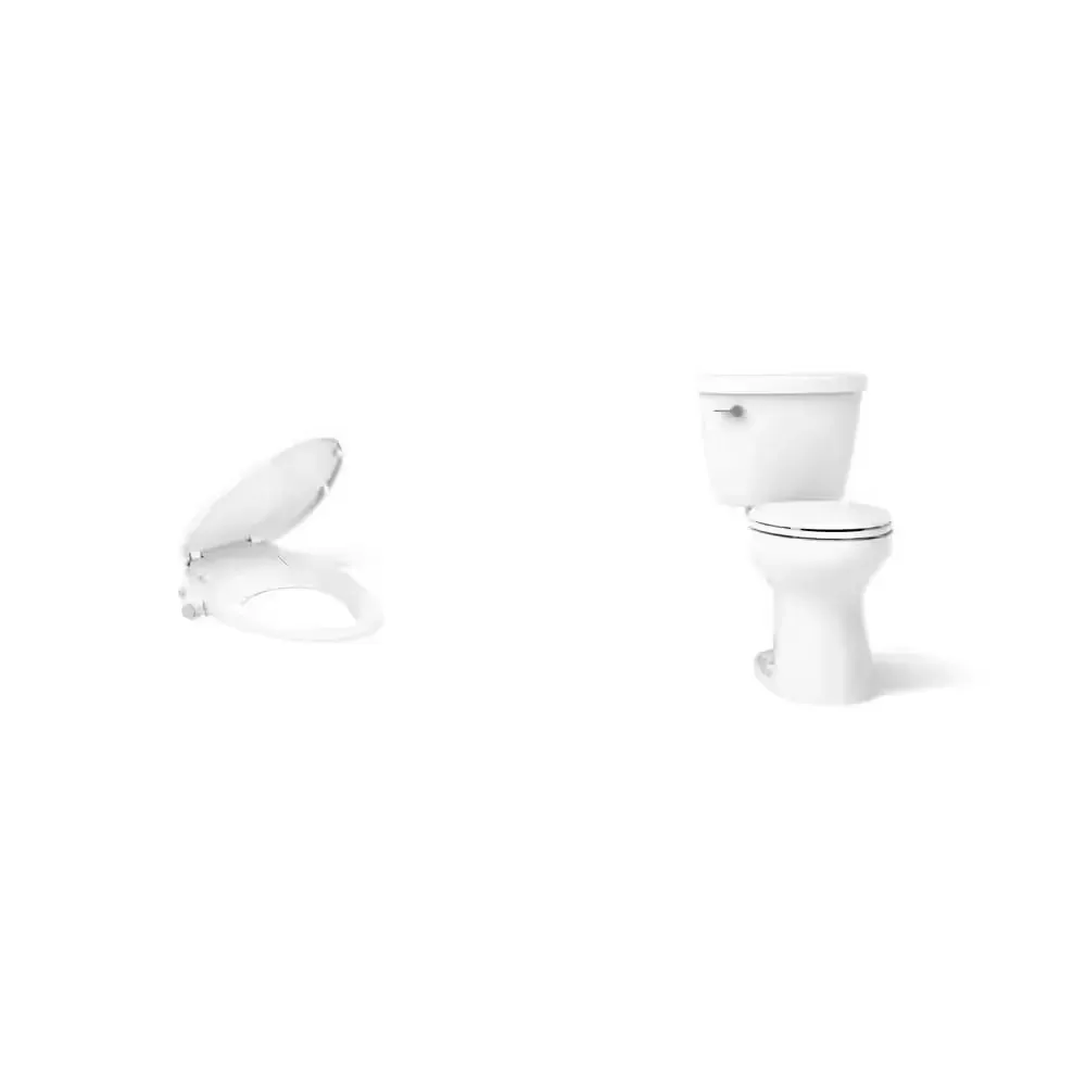 Purewash M300 Non-Electric Bidet Seat for Elongated Toilets in White with Chrome Handles (Purewash M300 Bidet Seat for Elongated Toilets and Cimarron 12 in. Toilet with Soft Close Seat Combo) - image 1