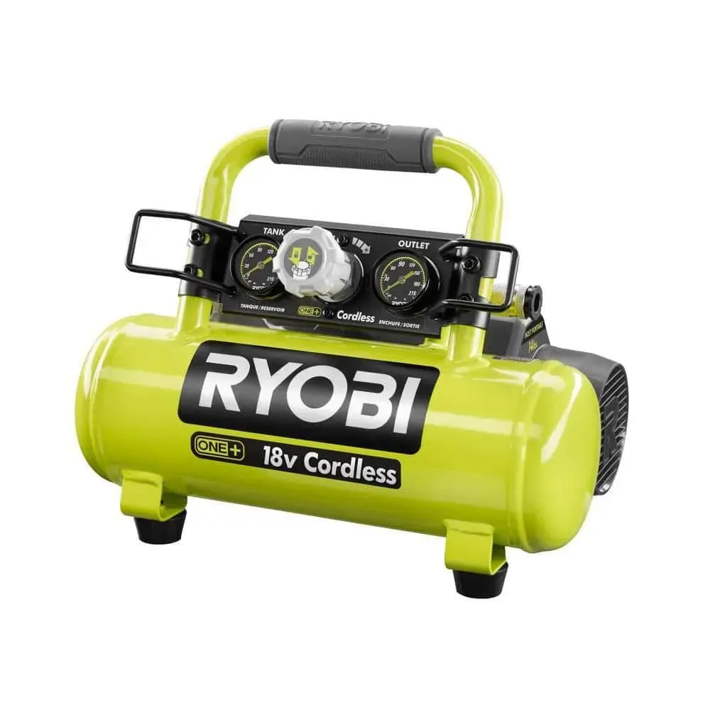 RYOBI 18V ONE+ Cordless 1 Gal. Portable Horizontal Air Compressor with 120 PSI Maximum Pressure (Tool Only) - image 1