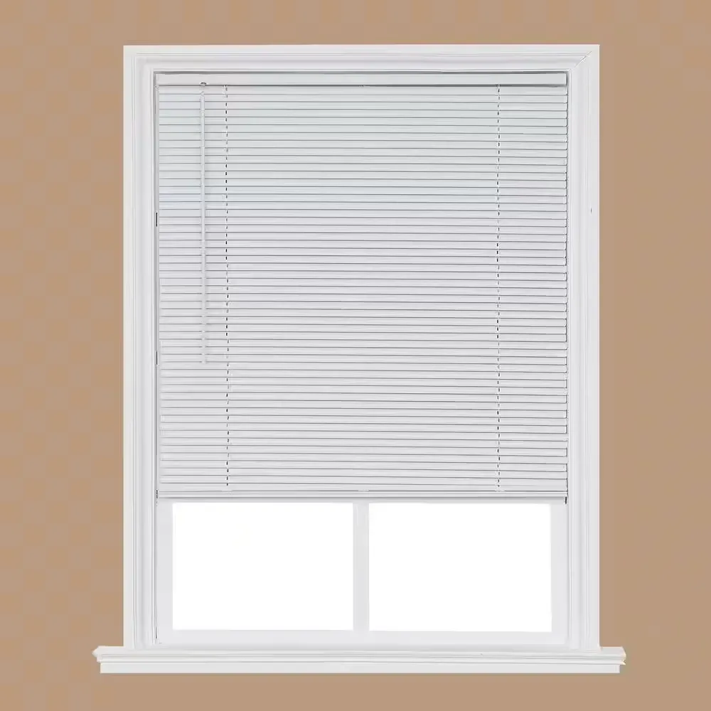 White Cordless 1 in. Room Darkening Vinyl Mini Blind 21 in. W x 64 in. L - image 1