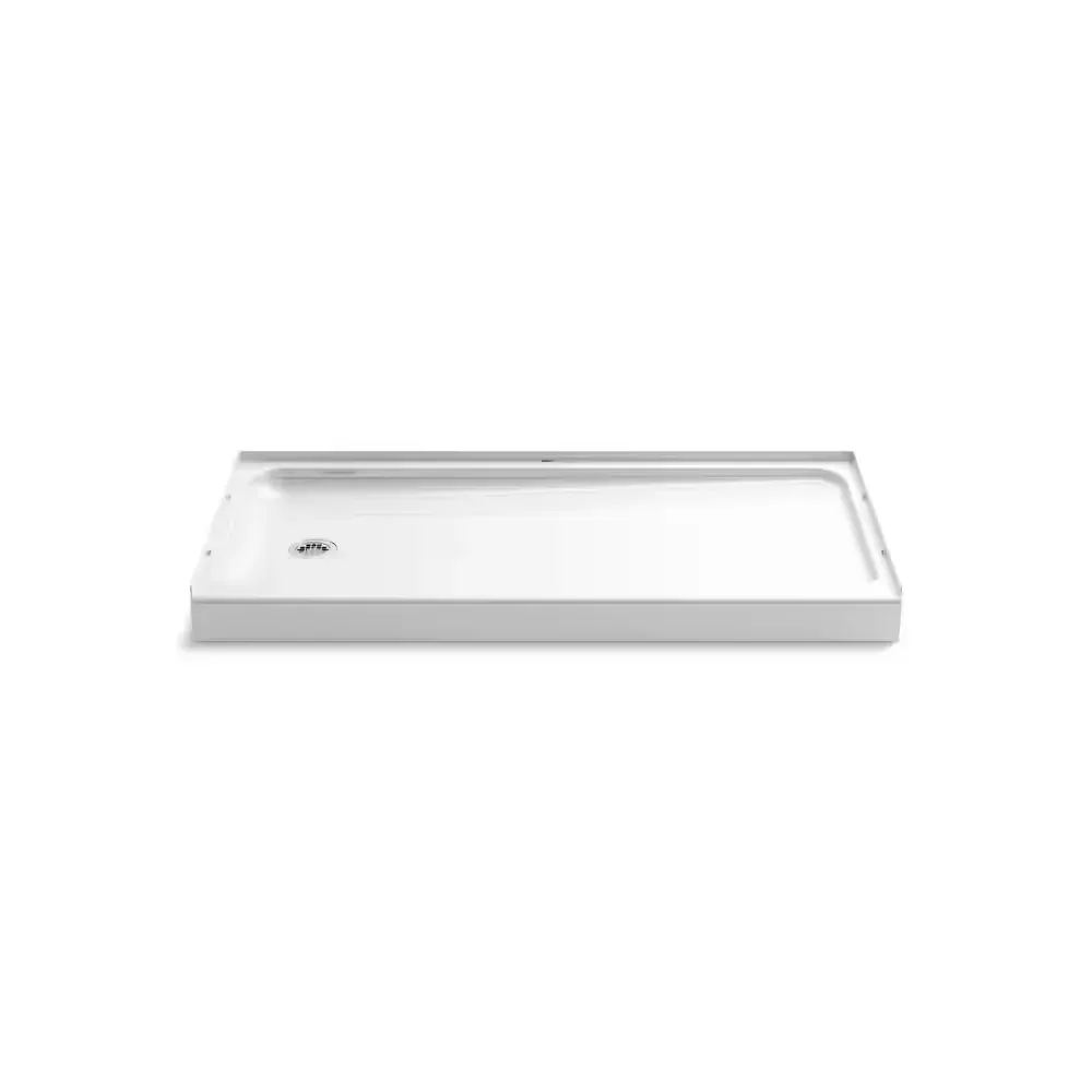 Ensemble 60 x 30 Alcove Shower Pan Base with Left Drain in White - image 1