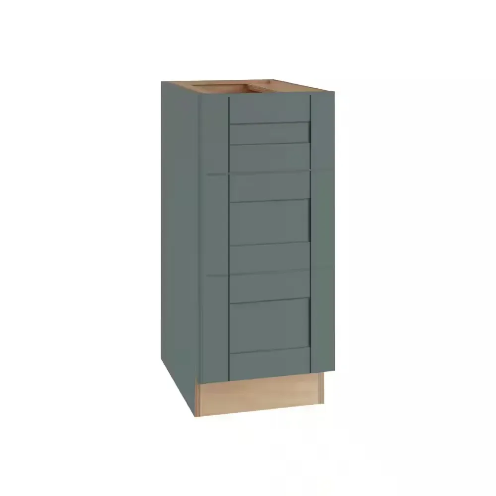 ***Top drawer damaged***Washington 18 in. W x 24 in. D x 34.5 in. H Plywood Assembled Drawer Base in Verdant Green with 3-Soft Close Drawers - image 1