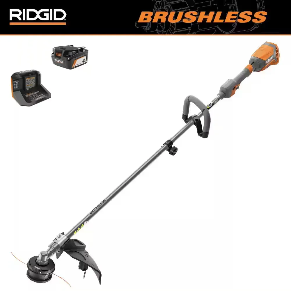 18V Brushless 14 in. Cordless Battery String Trimmer with 4.0 Ah Lithium-Ion Battery - image 1