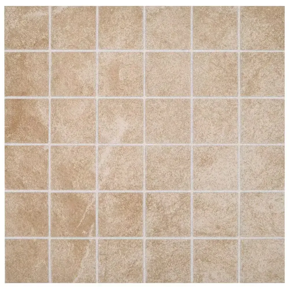 Portland Stone Beige 12 in. x 12 in. Glazed Ceramic Mosaic Tile (10 sq. ft./Case) - image 1