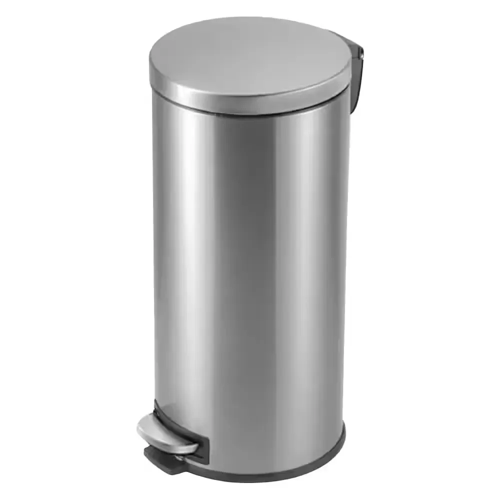 8 Gal. Stainless Steel Round Step-On Trash Can - image 1