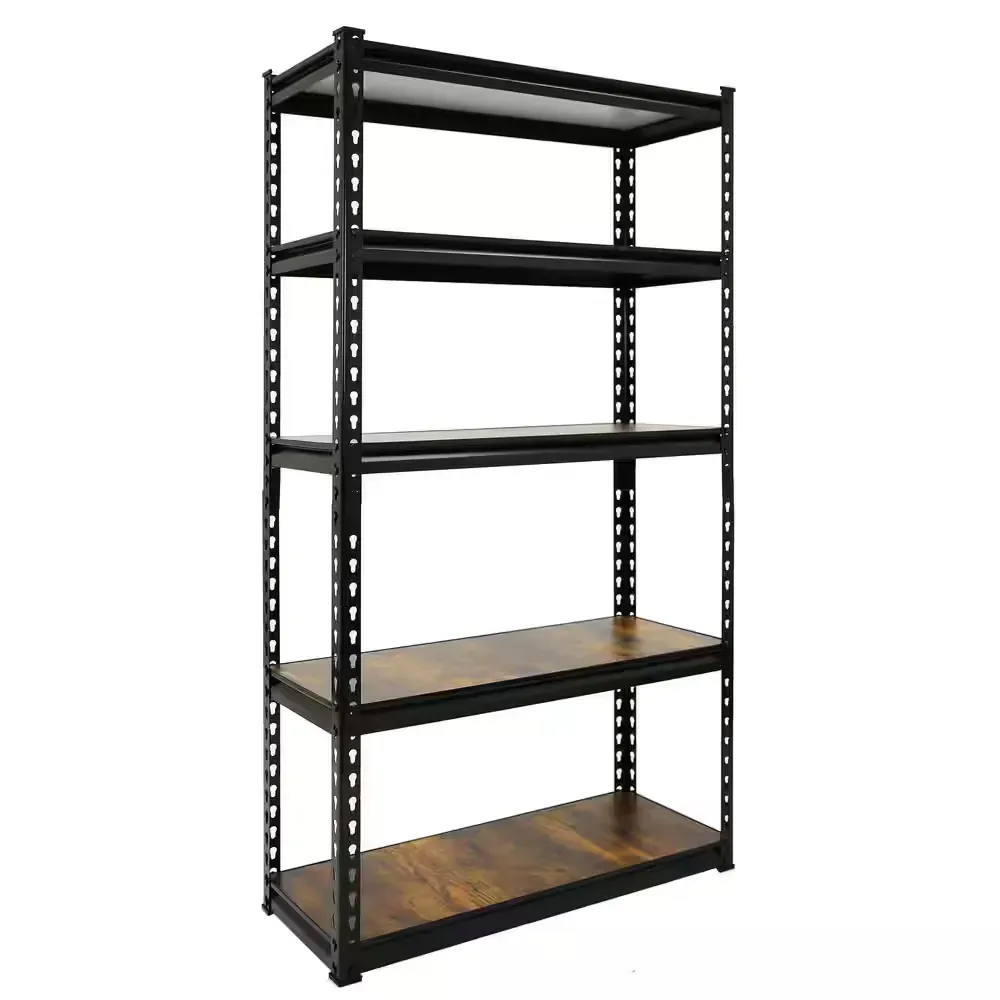 Black 5-Tier Boltless Tier Height Adjustable Steel Frame Garage Storage Rack Shelving Units (42" W x 16" D x 72" H) - image 1