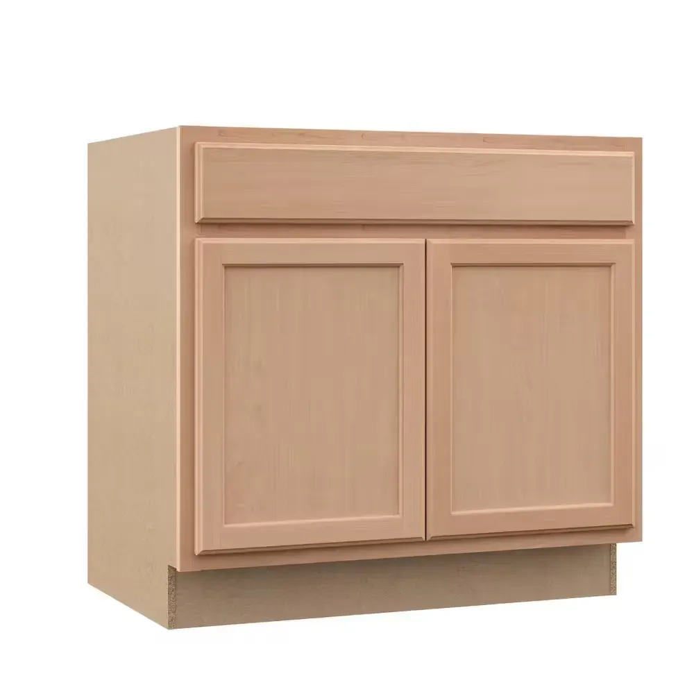 Recessed Panel 36 in. W x 24 in. D x 34.5 in. H Assembled Sink Base Kitchen Cabinet in Unfinished - image 1