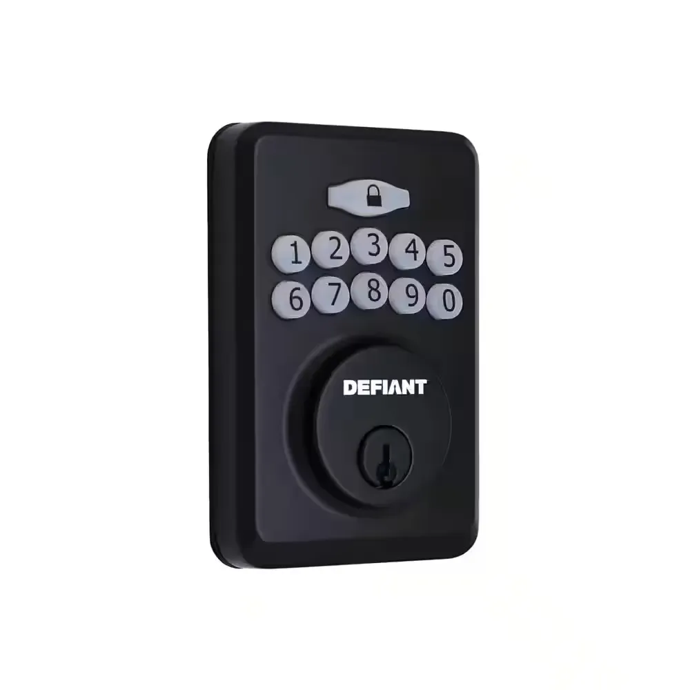 Radius Matte Black Single Cylinder Electronic Keypad Deadbolt Lock - image 1