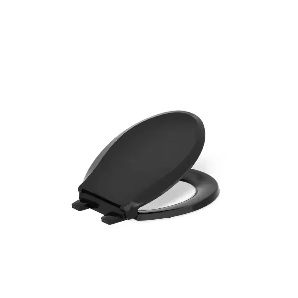 Cachet Round Nightlight Quiet Close Toilet Seat in Black Black - image 1