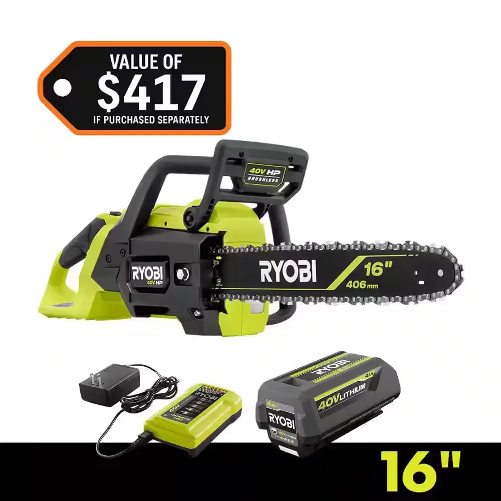 40V HP Brushless 16 in. Battery Chainsaw with 4.0 Ah Battery and Charger - image 1