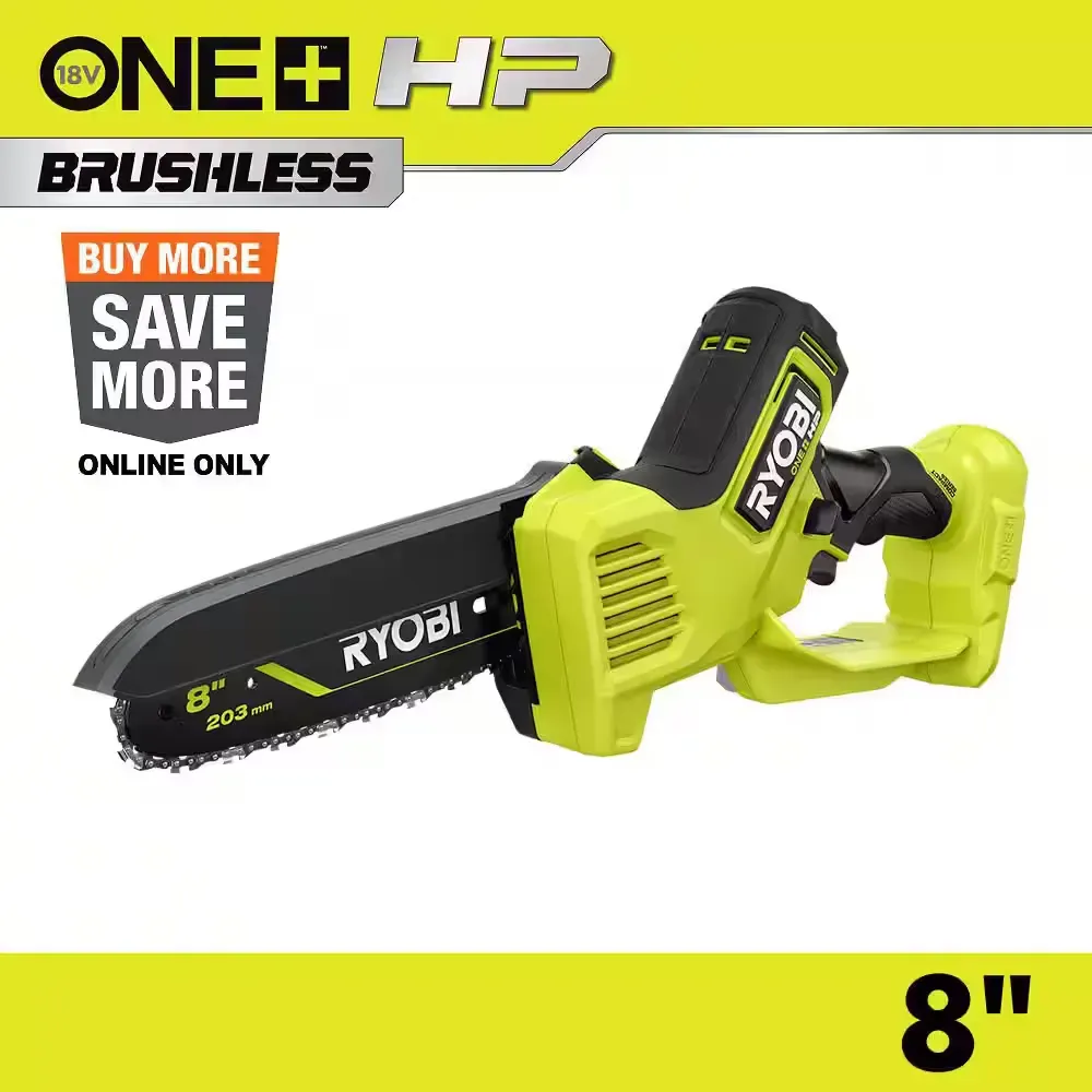 ONE+ HP 18V Brushless 8 in. Battery Compact Pruning Mini Chainsaw (Tool Only) - image 1