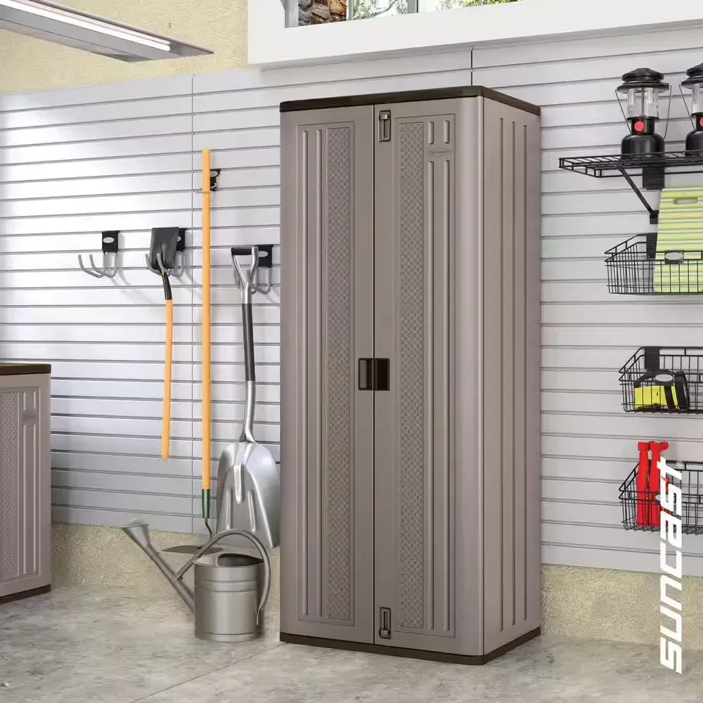 Plastic Freestanding Garage Cabinet in Platinum (30 in. W x 72 in. H x 20 in. D) - image 1