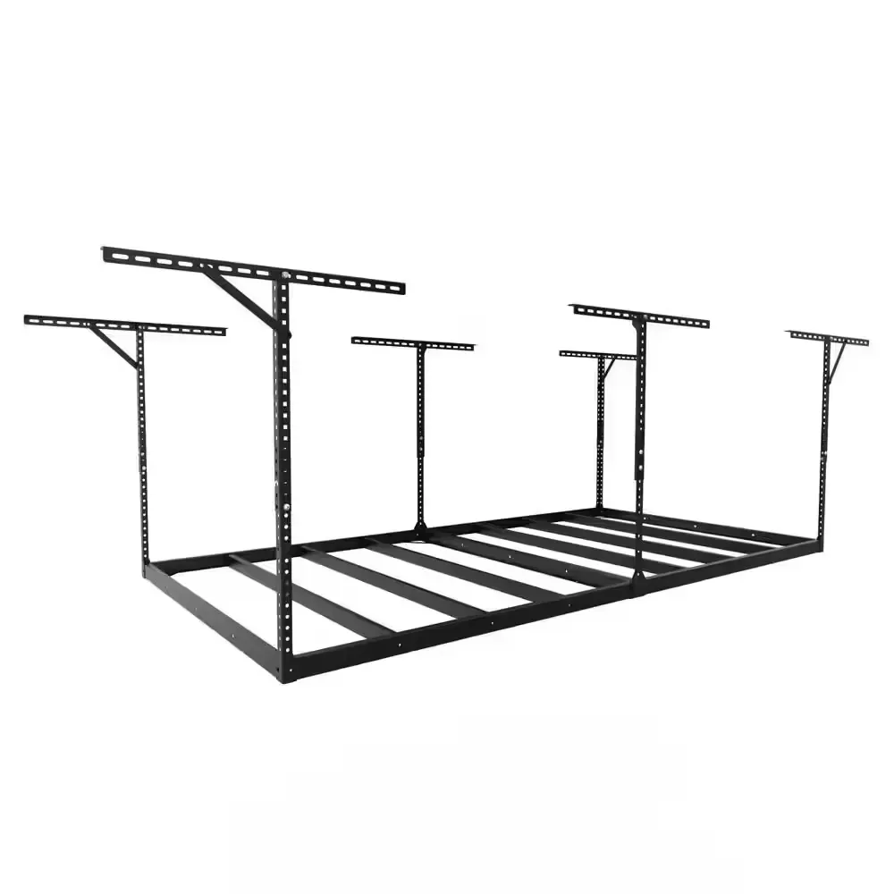 Max Series Frame 48 in.W x 96 in.D x24-40 in.H Black Heavy Duty Ceiling Mounted Overhead Garage Storage Rack(Frame Only) - image 1