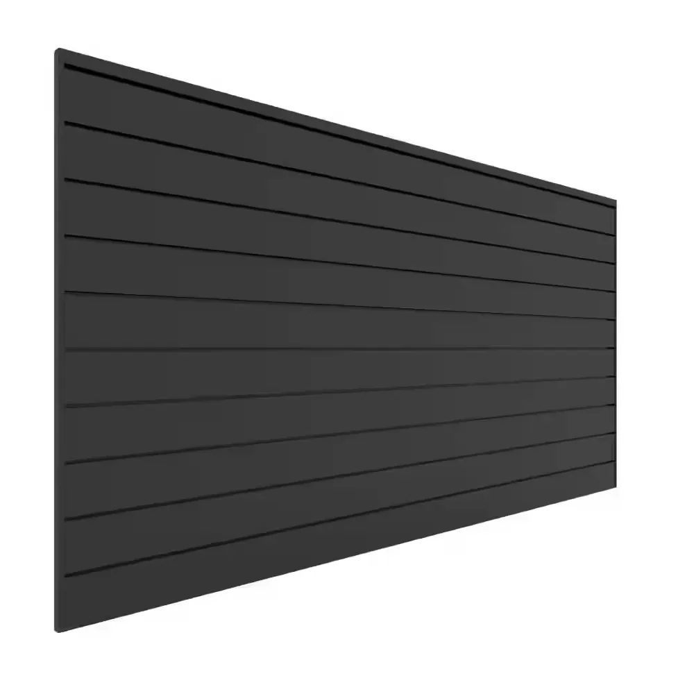 PVC Slatwall 8 ft. x 4 ft. Charcoal  - image 1