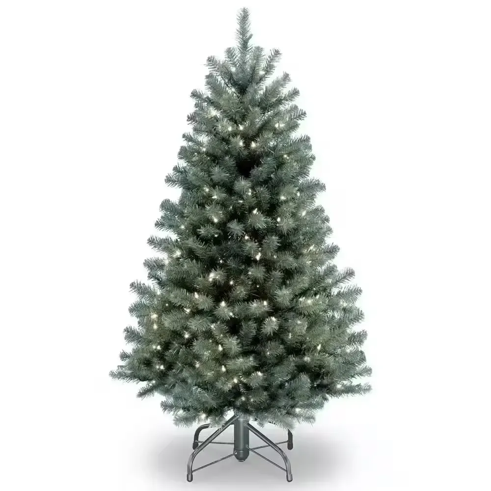 4.5 ft. North Valley Blue Spruce Artificial Christmas Tree with Clear Lights - image 1