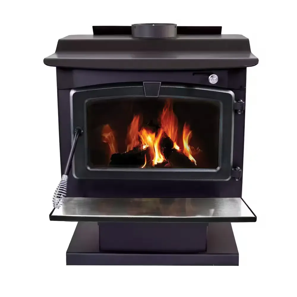 Medium 2,200 sq. ft. EPA Certified Wood Stove with Pedestal and Stainless Steel Ash Lip - image 1