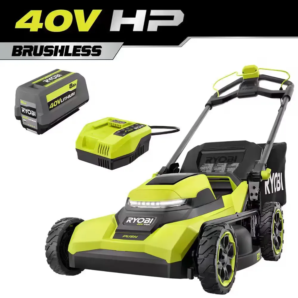 40V HP Brushless 21 in. Cordless Battery Walk Behind Push Lawn Mower with 8.0 Ah Battery and Charger - image 1