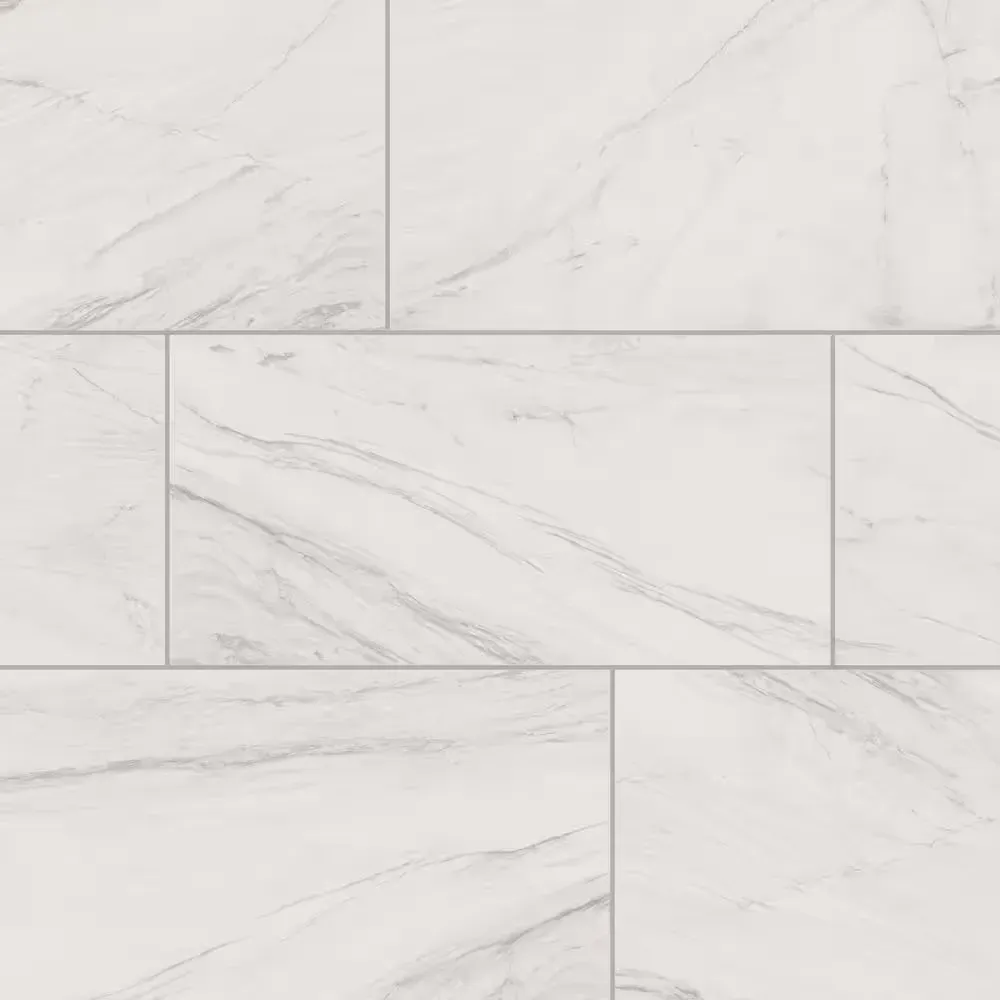 *** Pallet of 4 case ( 65.4 sq. ft. / Case)*** case Starmount White Quartz 15 in. x 30 in. Glazed Porcelain Stone Look Floor and Wall Tile (16.35 sq. ft. / Case) - image 1