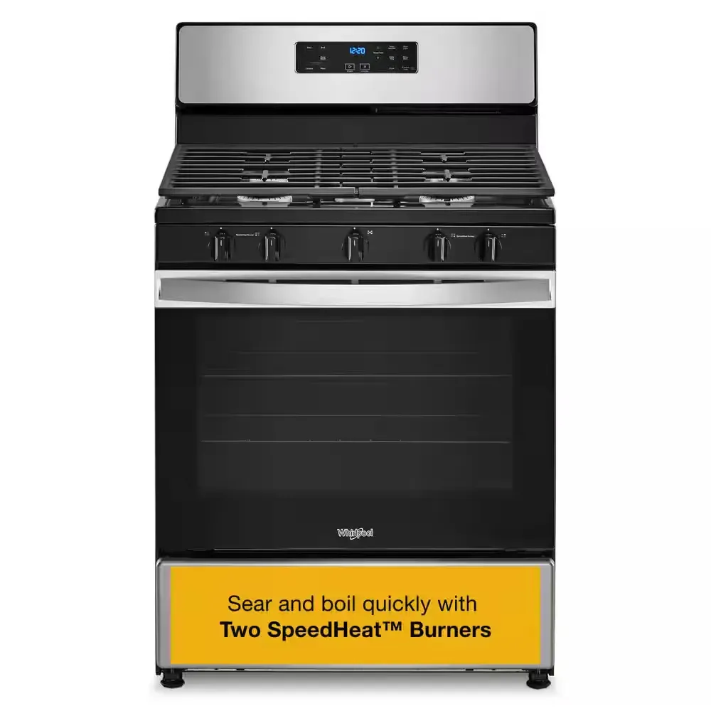 30 in. 5-Burner Freestanding Gas Range in Stainless Steel - image 1